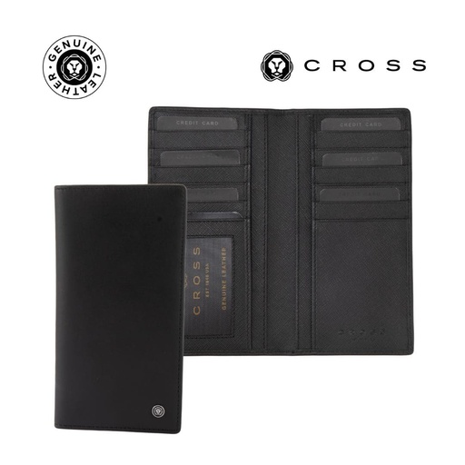 [LACR 2014] CROSS Soft Grain Leather 12CC Longcoat Wallet - Black