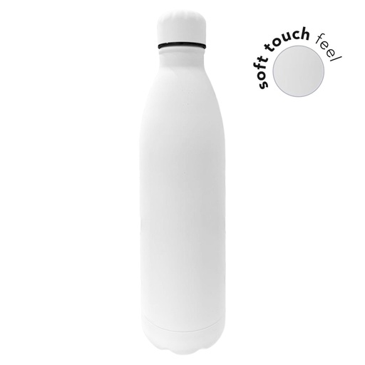 [DWGL 3283] MODENA - Giftology Soft Touch lnsulated Water Bottle - 1L - White