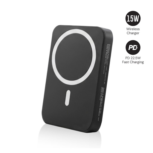 [ITWC 1300] Maglite 5K - 5000 mAh Magnetic Wireless Power Bank - Black 