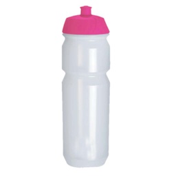 [WB 003-Trans/Pink Lid] Tacx Eco Friendly Biodegradable Water Bottle 750 CC