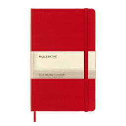 [OWMOL 305] Moleskine Classic Large Ruled Hard Cover Notebook - Scarlet Red