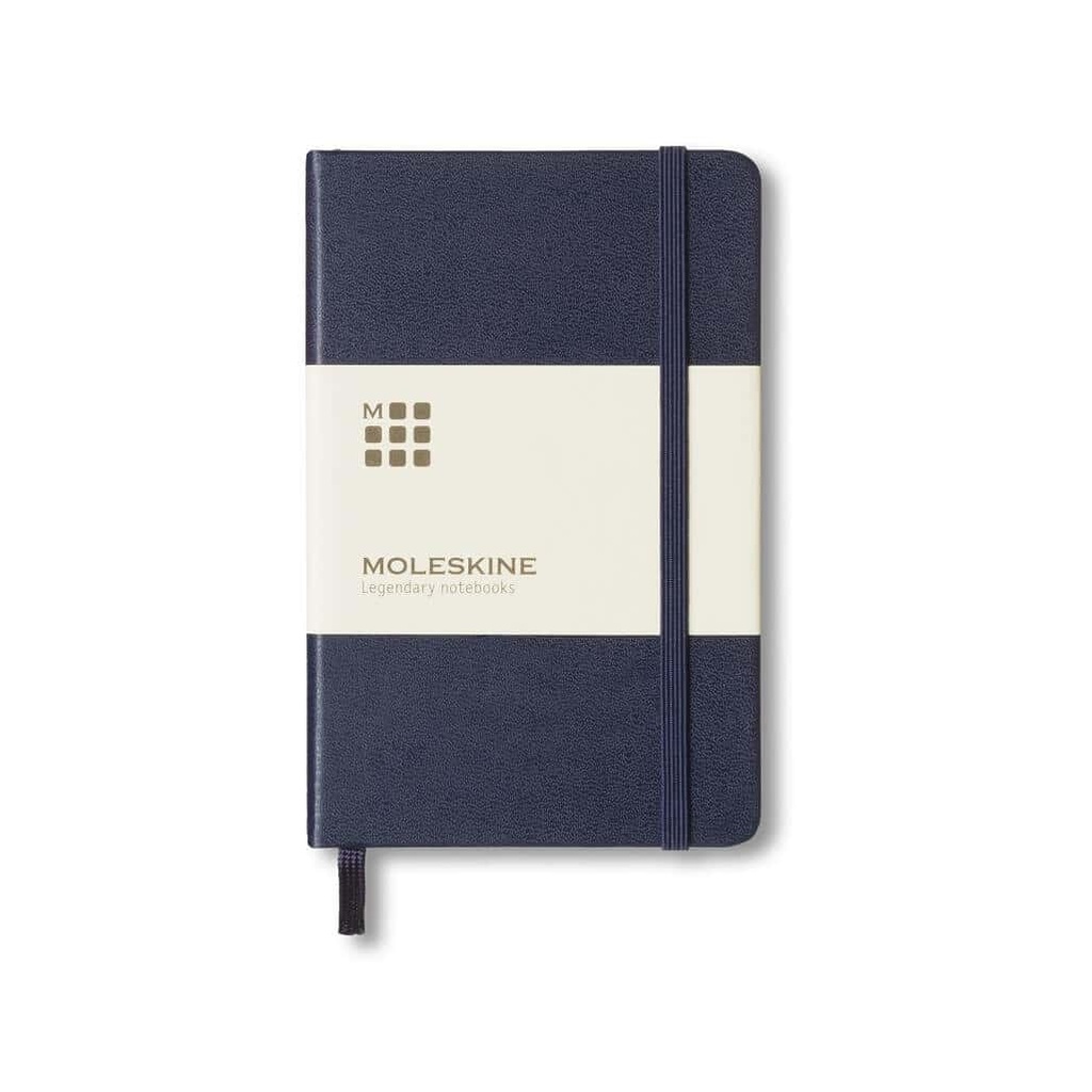 Moleskine Pocket Notebook Hard Cover Ruled Navy Blue Jasani
