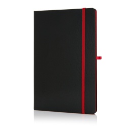 [NBSN 106] SUKH - SANTHOME A5 Hardcover Ruled Notebook Black-Red