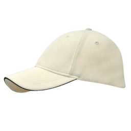 [SC 105 - Cream/Black] SANTHOME Performance Sports Caps - Cream / Black