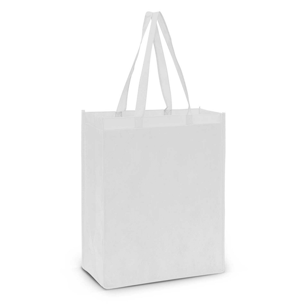 Nonwoven Shopping Bag Vertical White Jasani