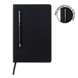 [GSGL 301] CAMPINA - Giftology A5 Hard Cover Notebook with Metal Pen - Black