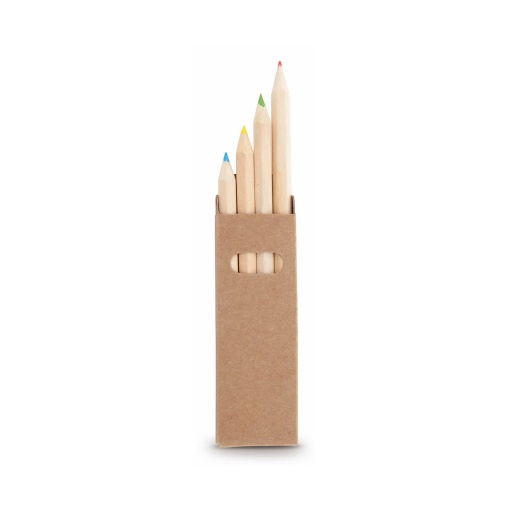 [STMK 139] Set of 4 Wooden Pencils With Hexagonal Body