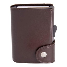 [LASN 642] MARALIK - c-secure Classic Italian Leather RFID Wallet Mogano